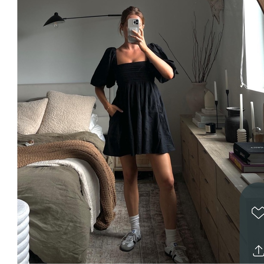Abercrombie & Fitch Puff Sleeve Mini Dress - Small Tall